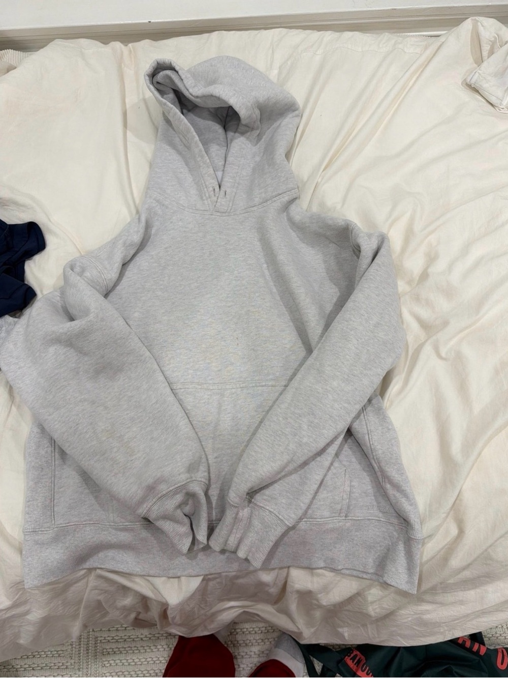 Aritzia Light Gray Hoodie Sweater